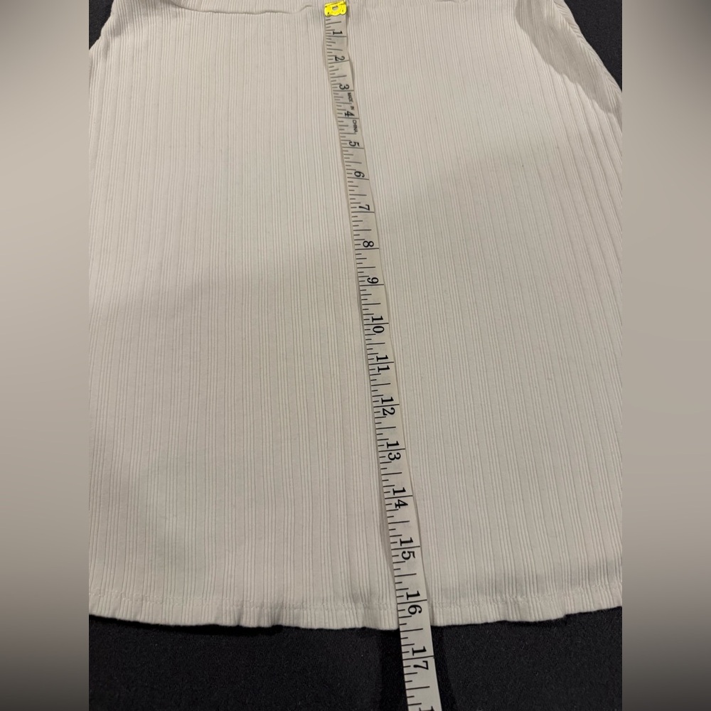 White Ribbed Button-Front Dress - Girls XL (14/16) - Picture 7 of 12